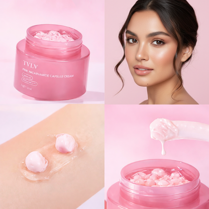 Cápsulas de Crema Rosa TVLV™ Inspirada en el Brillo Porcelana de la Piel Coreana