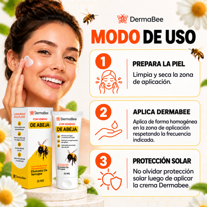 DERMABEE® - Crema tópica con Veneno de abejas para las Verrugas