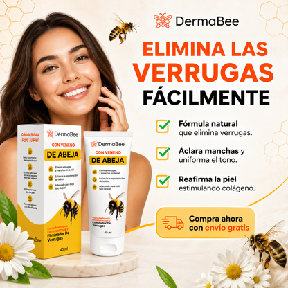 DERMABEE® - Crema tópica con Veneno de abejas para las Manchas y Verrugas