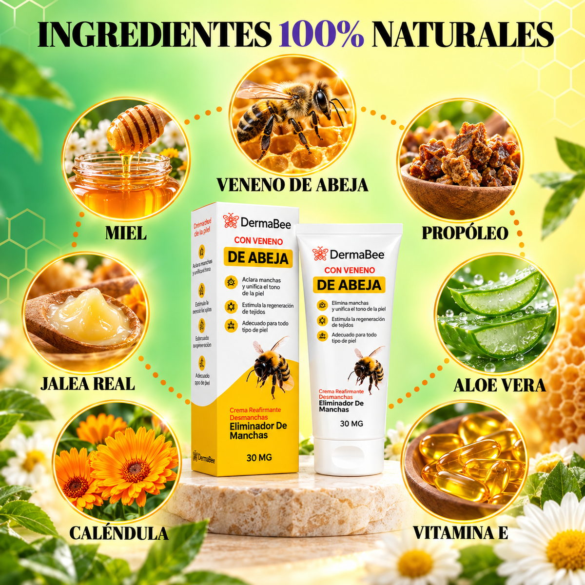 DERMABEE® - Crema tópica con Veneno de abejas para las Manchas